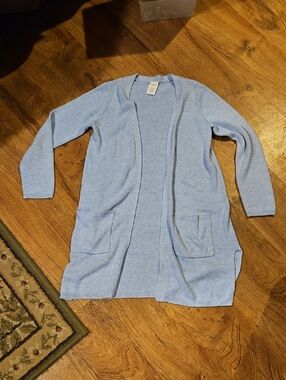 Gymboree Girls Sweater/duster Size Medium (7-8) Heathered Blue